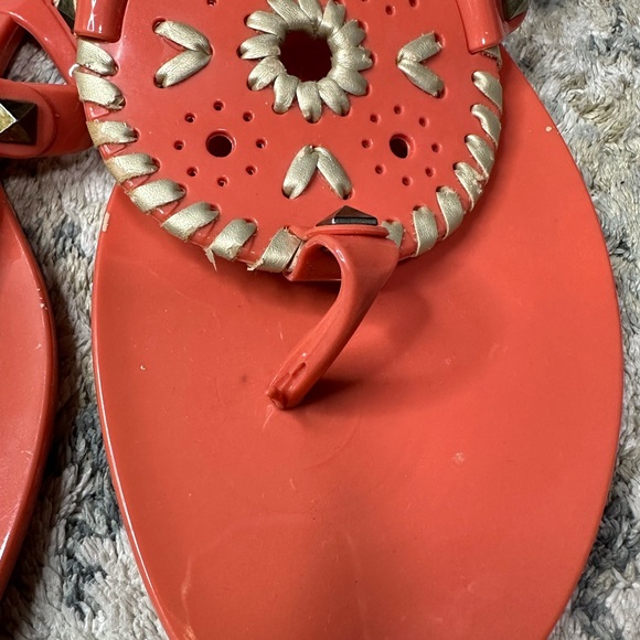 Jack Rogers Georgica jelly coral thong flip flops - Picture 6 of 6